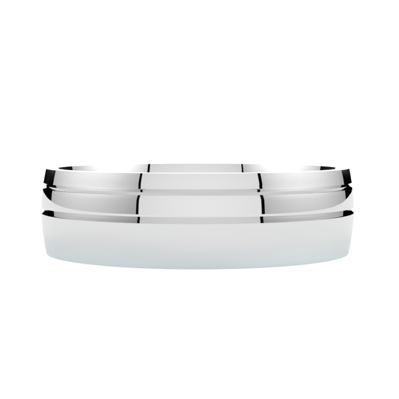 Nowoczesna obrączka ślubna z białego złota